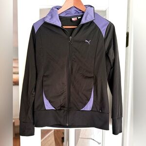 PUMA Purple & Black Tracksuit Zip Up Jacket, Size Large